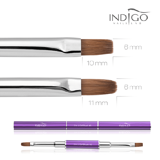 [10020138] Indigo 2 in 1 Gel Brush No 6