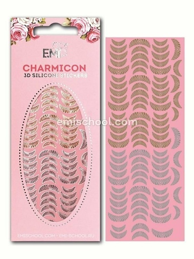 [CSS088] Charmicon 3D Silicone Stickers Lunula #15 Gold/Silver