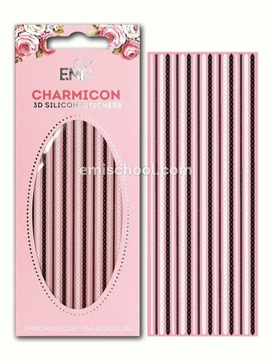 [CSS078] Charmicon 3D Silicone Stickers Chain #9 Black/White