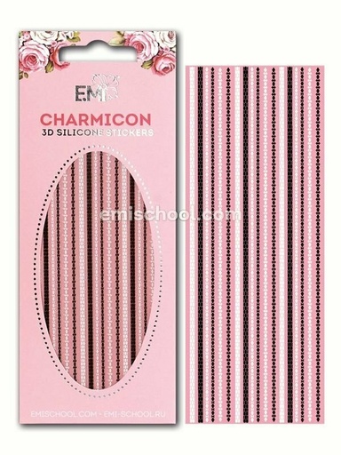 [CSS076] Charmicon 3D Silicone Stickers Chain #7 Black/White