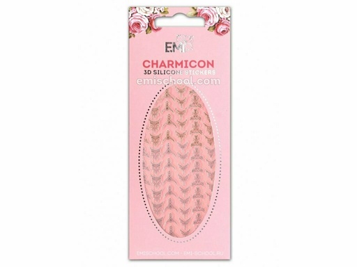 [CSS070] Charmicon 3D Silicone Stickers Lunula #3 Gold/Silver
