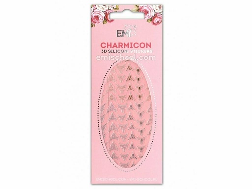 [CSS069] Charmicon 3D Silicone Stickers Lunula #2 Gold/Silver