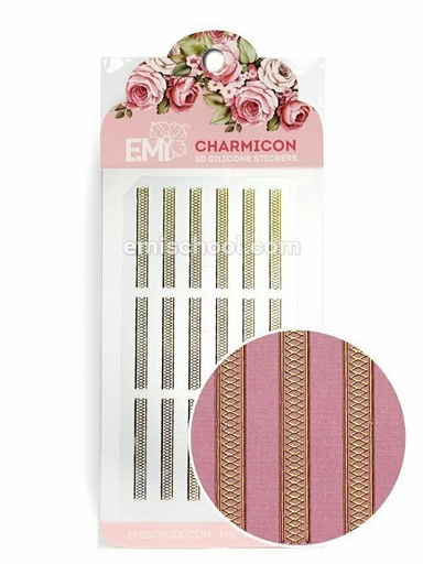 [CSS016] Charmicon 3D Silicone Stickers Ornament Gold #5