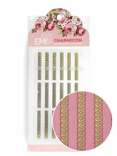 [CSS015] Charmicon 3D Silicone Stickers Ornament Gold #4