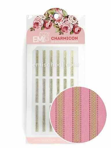 [CSS014] Charmicon 3D Silicone Stickers Ornament Gold #3