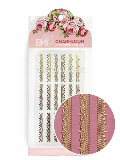 [CSS013] Charmicon 3D Silicone Stickers Ornament Gold #2