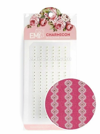 [CSS011] Charmicon 3D Silicone Stickers Ornament White #5