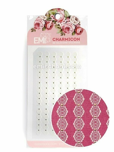[CSS009] Charmicon 3D Silicone Stickers Ornament White #3