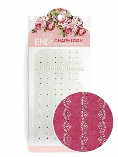 [CSS008] Charmicon 3D Silicone Stickers Ornament White #2