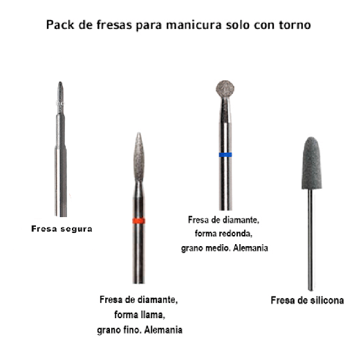 [Pack2-fresas] Pack fresas para manicura rusa