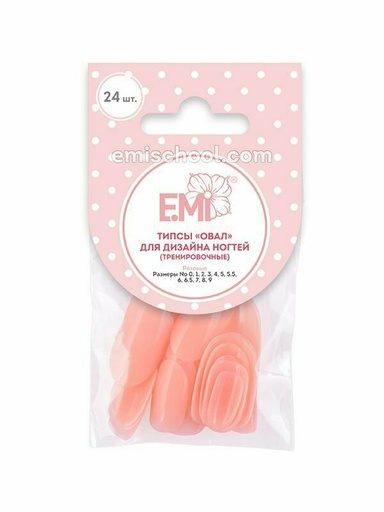 [ACCTO-24] Pink Tips Oval, 24 pcs