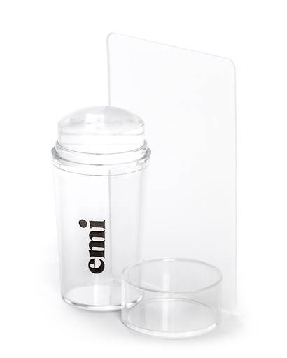 Nail stamper with scraper