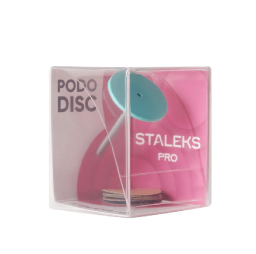 Disco para pedicura de plástico PODODISC STALEKS PRO L con repuestos 180 grit 5 pz (25mm) PPD Set 25