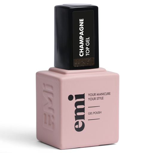 [LACHTG-9] E.MiLac Champagne Top Gel, 9 ml.