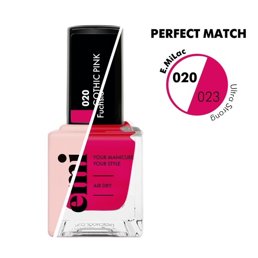 [12358] E.MiLac Gothic Pink #020 & Ultra Strong NP Raspberry Revolution, #191