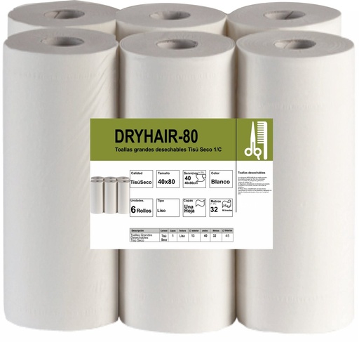 ROLLOS TOALLAS DESECHABLES PACK 6 UNDS.